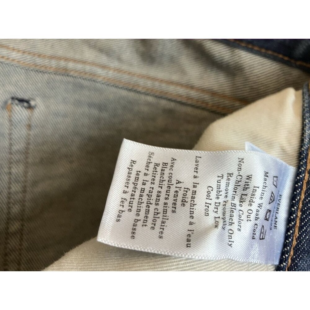 Everlane Womens 29x27” Selvedge Denim Blue Jeans Organic Cotton, Straight Leg - Picture 12 of 12